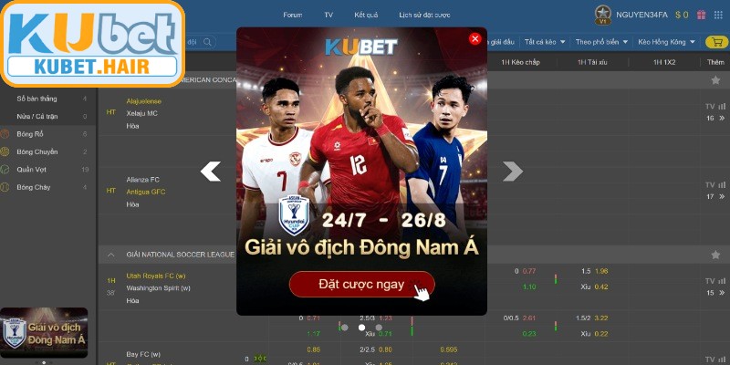 Khám phá sảnh thể thao KUBET